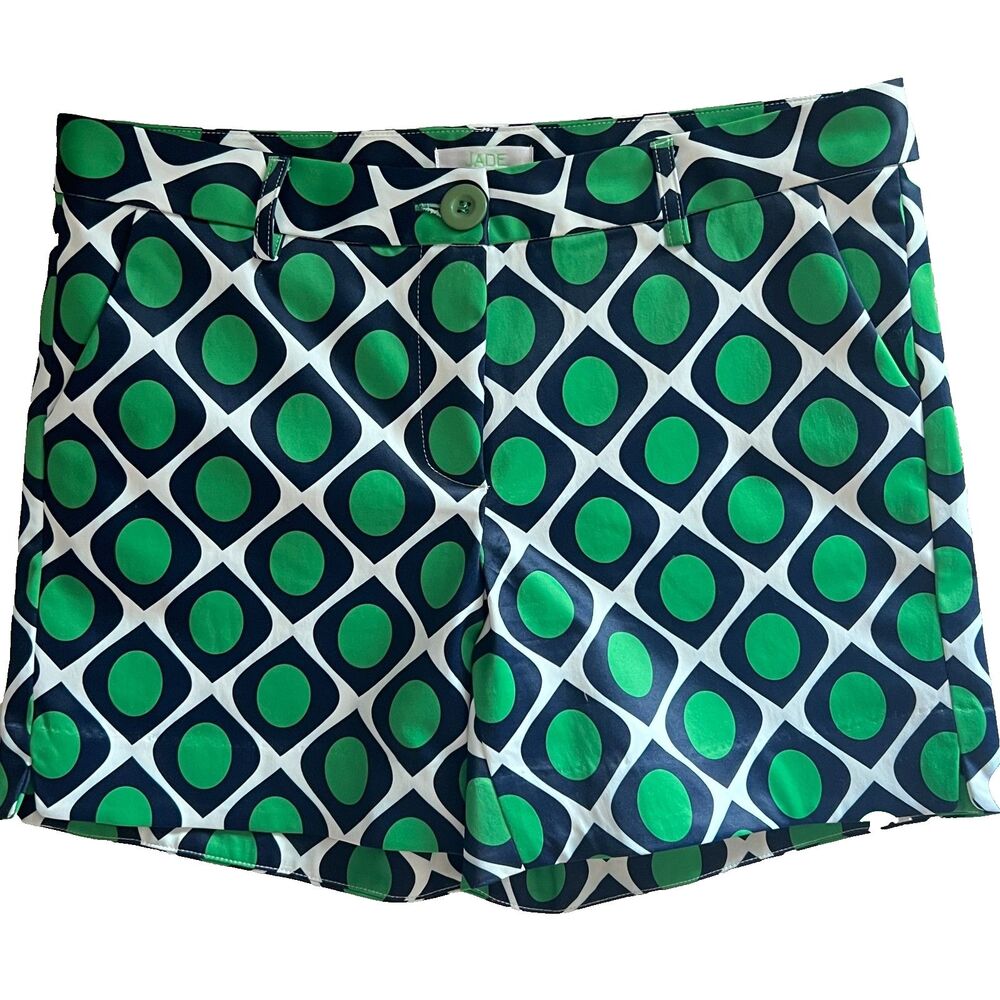 Jade Melody Tam Shorts 6 Retro kelly green navy chino cotton stretch